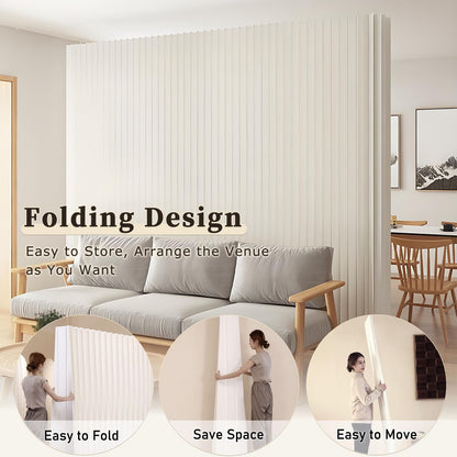 Paper Room Divider, Portable Room Dividers and Folding Privacy Screens, Divider for Room Separation, for Dorm Studio Office
