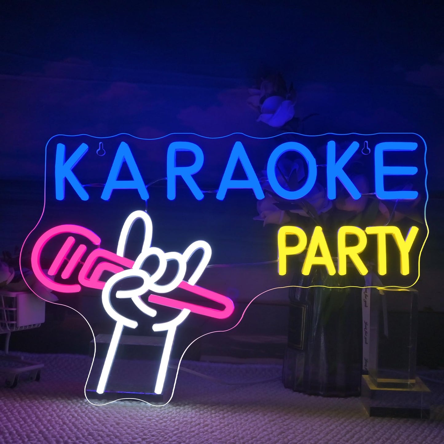 LooKLight Guitar Rock and Roll Neon Sign,Neon Light Sign,Led Neon Light for Wall Decor,Guitar Shape Light Up Sign,USB Neon for Bar Live Music Vocal Recital Concert Man Cave
