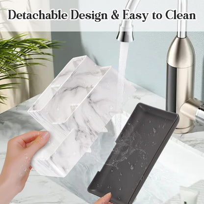 Toothbrush Holder Bathroom Organizer, 5 Compartments for Cosmetic, Makeup, and Office Stationery Storage