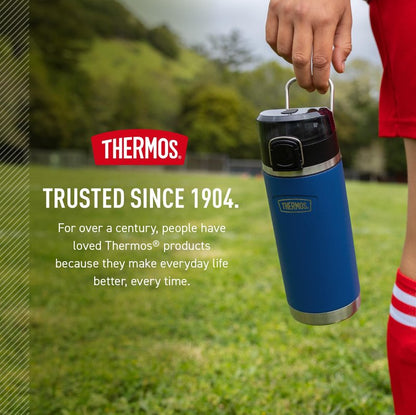 THERMOS ICON SERIES Water Bottle with Spout - 18 Ounce, Navy - Stainless Steel Vacuum Insulated Water Bottle with Lid