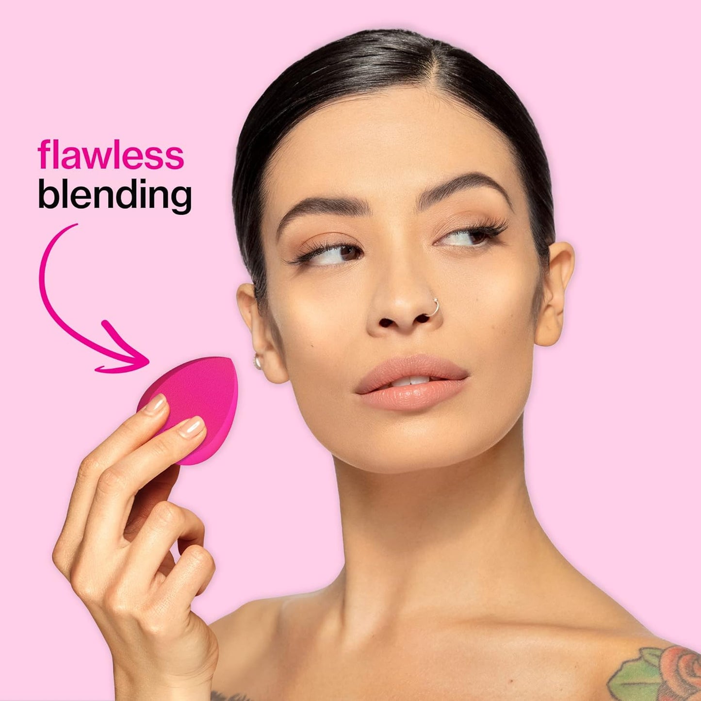 wet n wild Double Tap Makeup Sponge Set, Foundation Blending Beauty Sponge Flawless for Liquid, Cream, and Powder Dry and Wet Blender Make Up Use Vegan, Cruelty Free