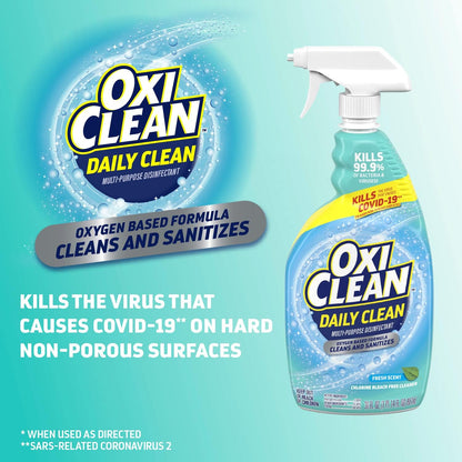 OxiClean Daily Clean Multi-Purpose Disinfectant - Powerful 30 oz Spray | Pack of 2