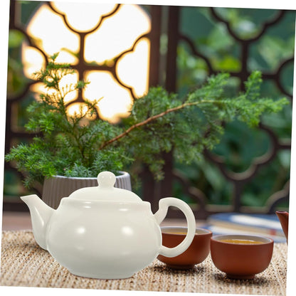 White Ceramic Tea Cups, Teapot, Kettle, Bone China Tea Set, Porcelain, 600ml, 20oz