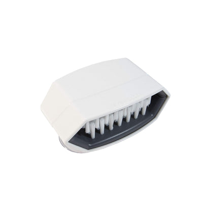 Sophisti-Clean Cutlery Cleaner Brush, Suctioned in-Sink Silverware Scrubber, Non-Scratch Bristles, Easily Clean Utensils and Sharp Knives, Convenient Kitchen Gadget, White