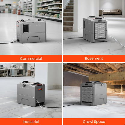 Abestorm LGR85 Commercial Dehumidifiers with Pump, 180 PPD Industrial Dehumidifier for Basement, Crawl Space, Warehouse, Auto Defrosting, 5 Years Limited Warranty
