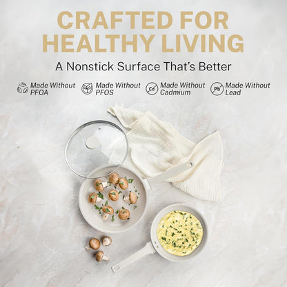 Granitestone 10 Inch Non Stick Frying Pan, Healthy Non Toxic Skillet, Oven Safe and Dishwasher Safe