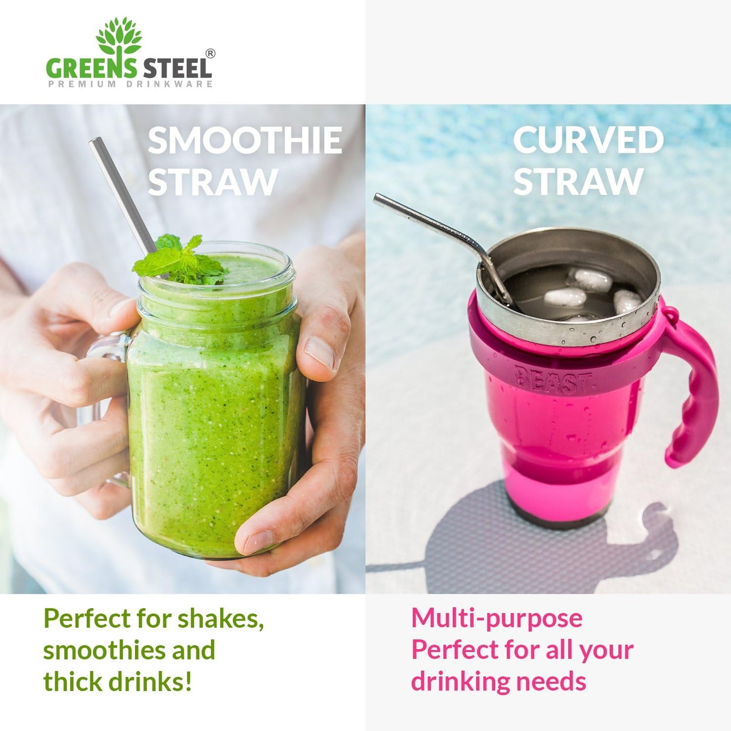 Stainless Steel Straws (Tall)
