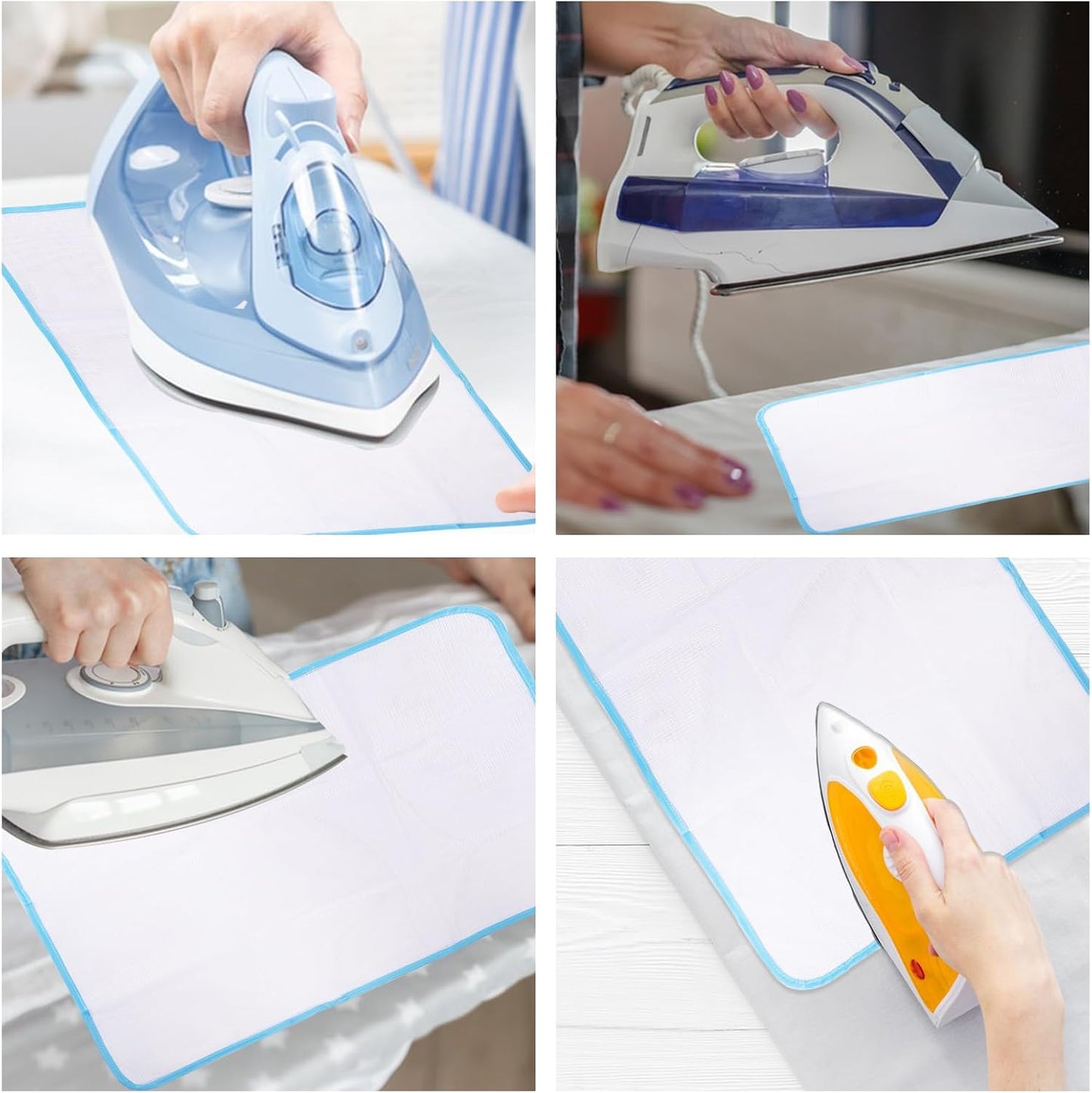 CHGCRAFT 8PCS Protective Ironing Pressing Pad, Ironing Cloth Mesh Fabric, Heat Insulation Pad, 23.8x16.1 inch