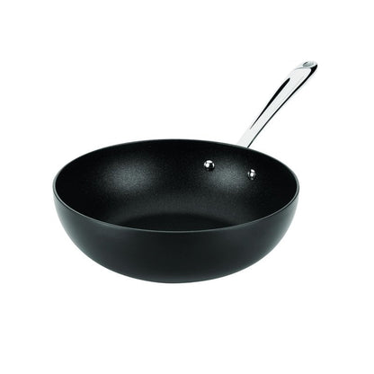 All-Clad Hard Anodized Expert Nonstick 10-Inch Wok Pan, Stay-Cool Handle, Dishwasher-Friendly, Oven-Safe Up to 500°F, Wok for Stir Fry, Induction Ready, Compatible with All Cooktops, Black