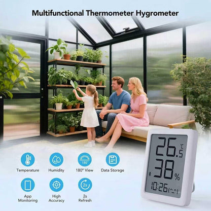 8x10FT Greenhouse Kits with Hygrometer, Polycarbonate Green Houses for Outside Heavy Duty with Aluminum Frame, Walk in Greenhouses with Drainage Channel Roof Vent for Backyard or Garden Use