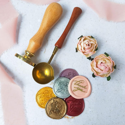 PATIKIL 50mm Blank Wax Seal Stamp, 3 Pack Round Sealing Wax Stamp Vintage Retro Brass Head for Envelope Invitation Cards