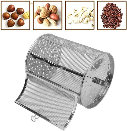Oven Cages, 360 Degree Rotatable Stainless Steel Oven Rack, 7in Drum Oven BBQ Grill Roaster