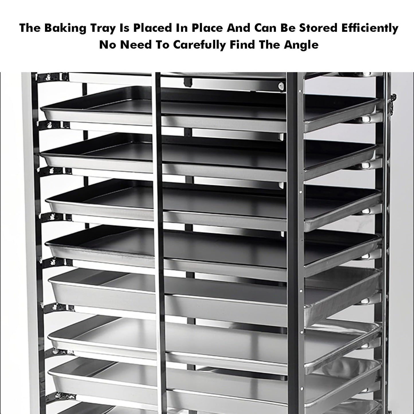 uhyOHF 12-Tier Bakery Rack - Rolling Speed Cart for Cooling & Drying Food Trays, Fits Half/Full Sheet Pans, Heavy-Duty Kitchen,