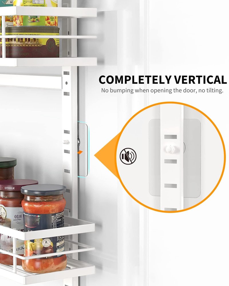 Moforoco White 6-Tier Over Door Pantry Organizer, Pantry Organization Storage, Door Metal Hanging Spice Rack Basket Shelves, Home Kitchen Apartment Essentials, Laundry Room Bathroom Organization