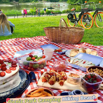 Lchkrep Picnic Blanket Beach Blankets 80"x60" Large Sandproof Waterproof Camping Portable Travel Blanket Play Mat for Outdoor Indoor Family Beach Park Grass,Hiking, Music Festival (Red)