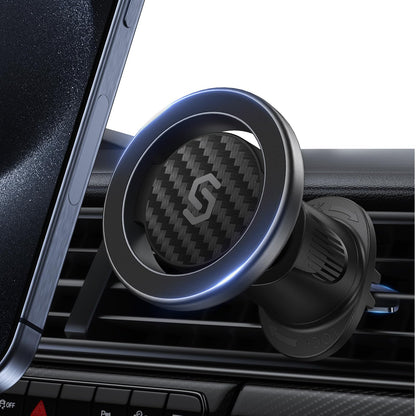 SYNCWIRE for MagSafe Car Mount, Flexible Rotation Magnetic Phone Holder for Car Vent, Hands Free Car Air Vent Phone Holder Clip Universal Compatible with iPhone 16 Pro Max 15 14 13 12 MagSafe Case