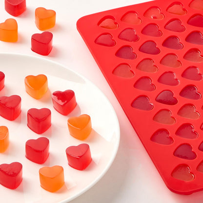 JOERSH Heart Candy Molds Silicone Molds for Hard Candy, Gummy, Chocolate, Ice Cube, Caramel, Jelly, 220 Cavities