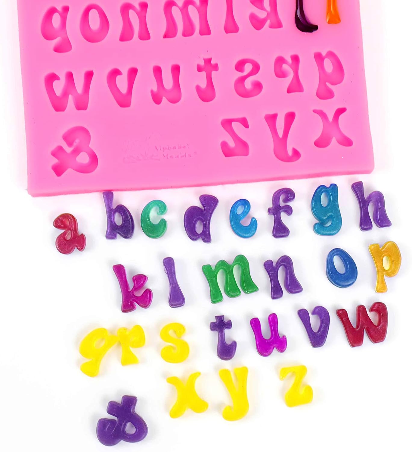 Palksky 3 Pieces Letter Molds - Silicone Fondant for Chocolate Covered Strawberries, Cake Decorating, Candy Tray
