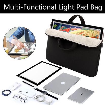 Aonstyna A3 Light Pad Carrying Bag for Diamond Painting,Diamond Painting Light Pad Bag,Laptop Tote Bag,Tracing Light Board Carrying Bag,Padded Fleece Liner Protective Case for A3 Light Pad