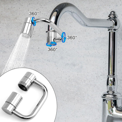 Rotatable Faucet Extender, Universal Swivel U-Shaped Rotatable Faucet Aerator Extender with 2 Flow Modes Suitable for Kitchen Bathroom Sink
