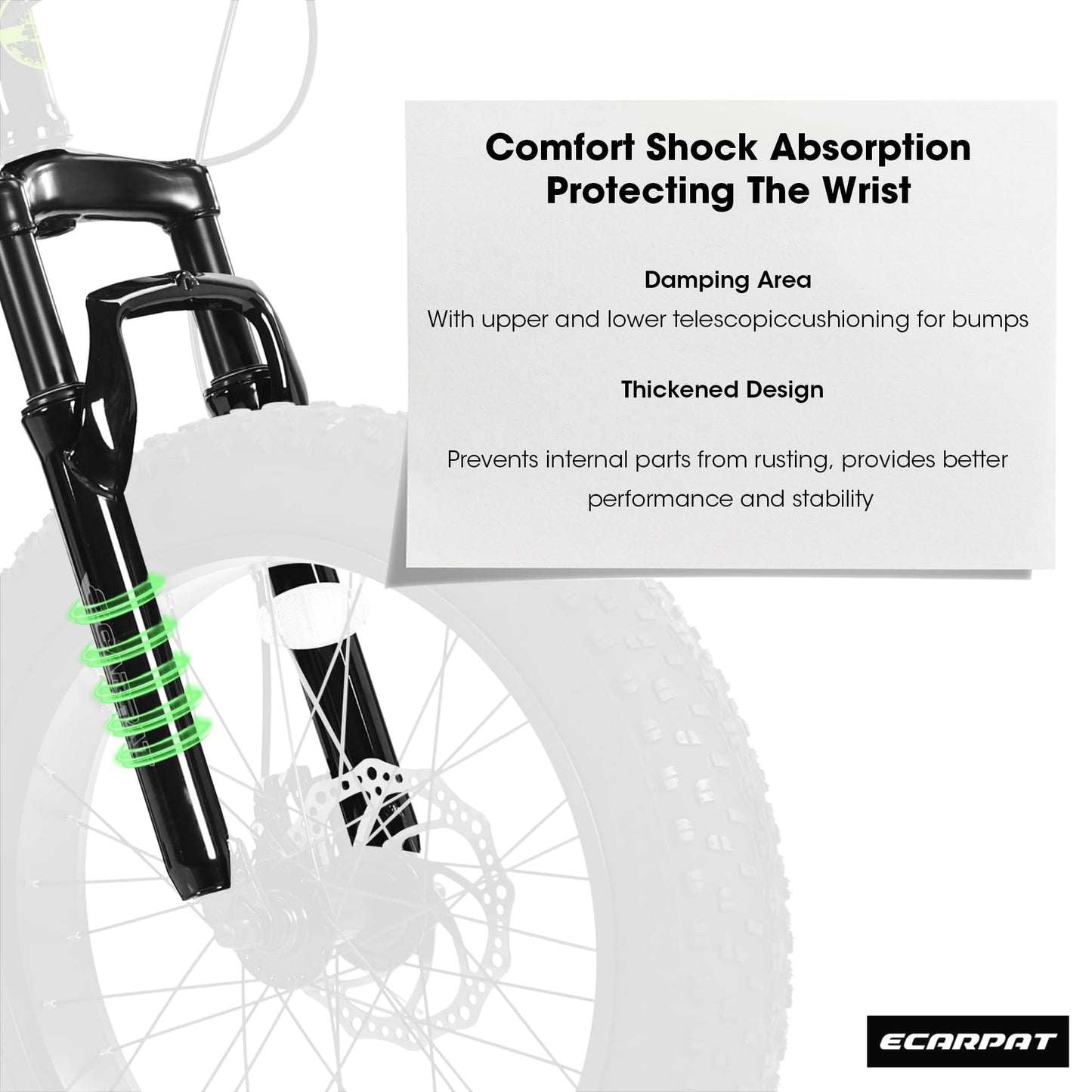 20 Inch Fat Tire Bike Adult/Youth Full Shimano 7 Speeds Mountain Bike, Dual Disc Brake, High-Carbon Steel Frame, Front Suspension, Mountain Trail Bike, Urban Commuter City Bicycle (GREEN, 20inch)