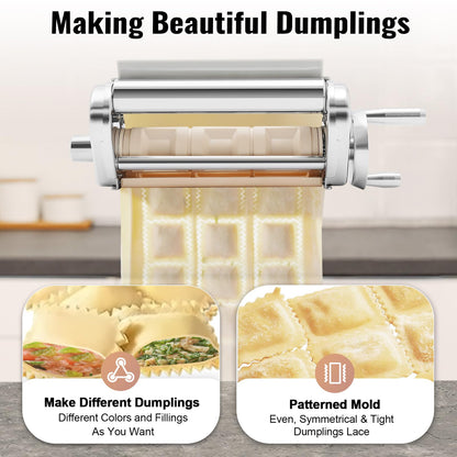ARPITUYN Ravioli Maker Attachment, Stainless Steel Pasta Maker Kitchen Attachment Pasta Roller Ravioli Attachment, Ravioli Maker Cutter Machine for Kitchen, Restaurant, Hotel