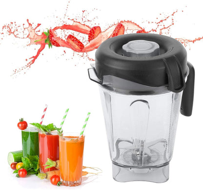 Blender Cup Container, Transparent Food Blender Container with Blade Lid Replacement for Vitamix 64oz