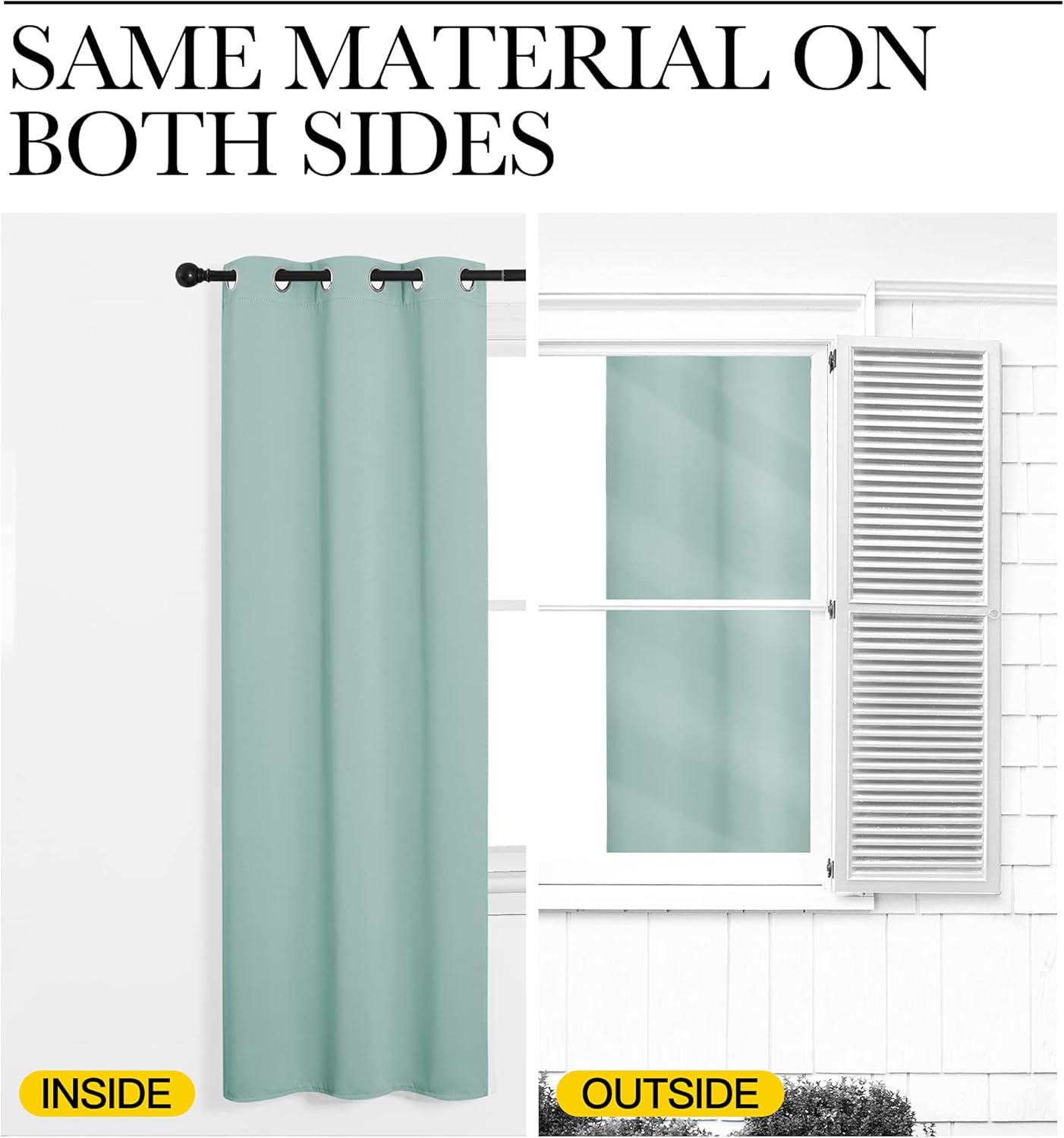 NICETOWN Aqua Blue Blackout Curtains - 102" Long | Sound Reducing & Heat Blocking | 55" Wide, 2 Panels