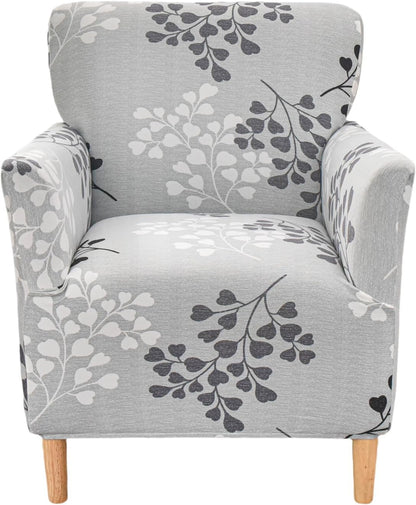 1-Piece 11 NILUOH Banquet Armchair Slipcover Stretch Chair Covers with Arms Printed Soft Accent Chair Cover Anti-Slip
