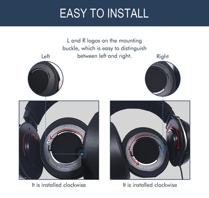GVOEARS Replacement Ear Pads Cushions for Razer Kraken Pro V2 & Razer Kraken 7.1 V2 Headphones, Ear Cups Earmuffs Made of Premium Protein Leather & Memory Foam, Easy Installation - Black