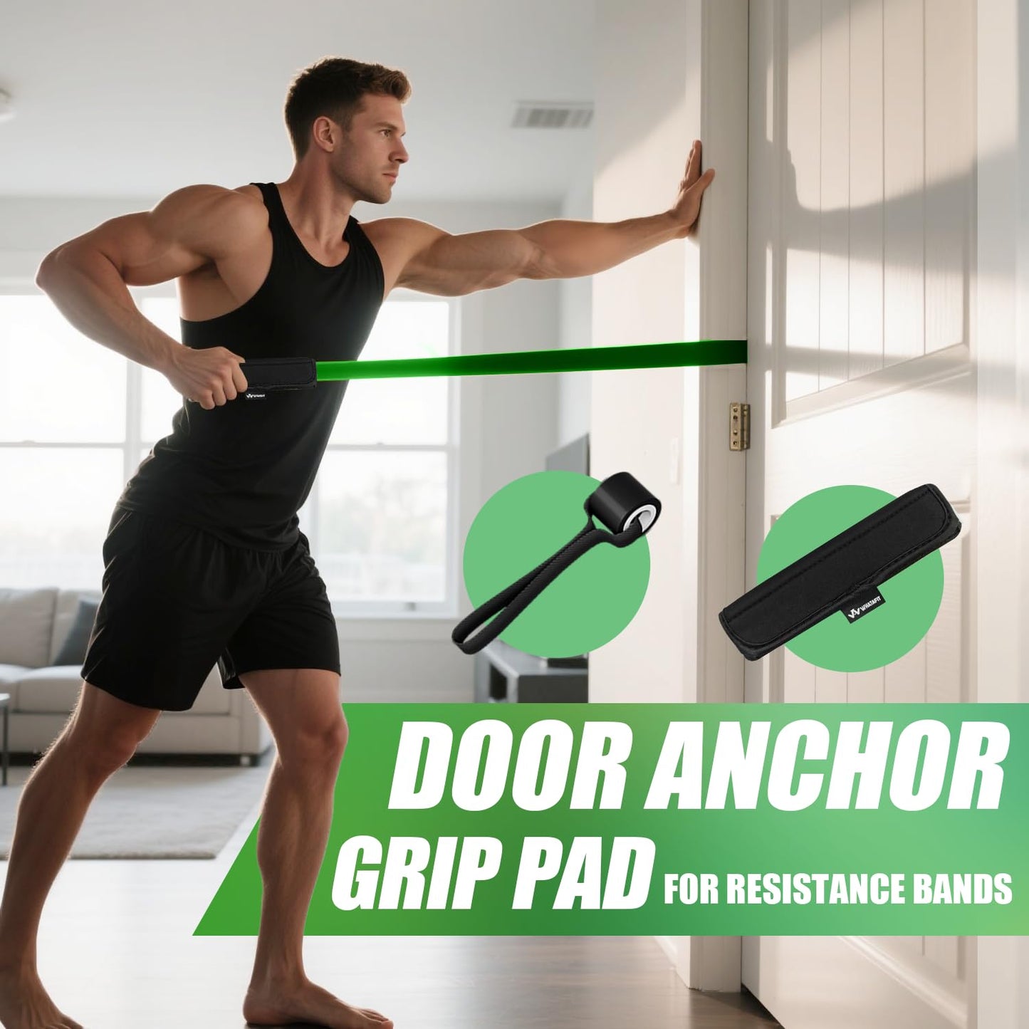 WHATAFIT Resistance Bands, Pull Up Assistance Bands, Exercise Bands, Workout Bands Set for Men and Women Home Fitness, Body Stretching, Strength Training, Physical Therapy