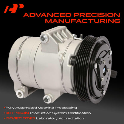 A-Premium Air Conditioner AC Compressor with Clutch Compatible with Ford Fusion 2006-2012, Lincoln MKZ 2010, Zephyr 2006, Mercury Milan 2006-2011, w/ 5.24" Outer diameter Pulley, w/ 5.04" Inner diamet