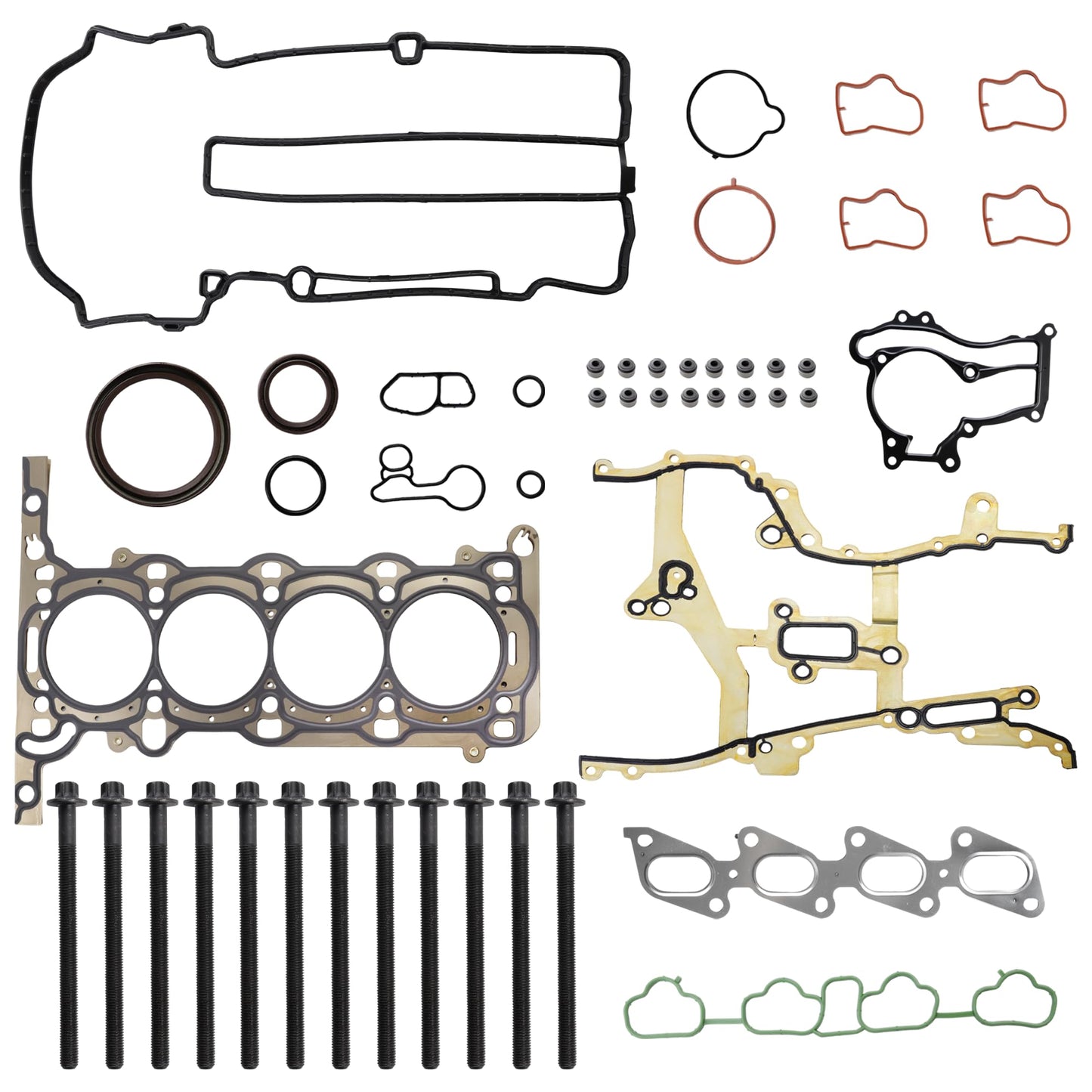 1.4L Cylinder Full Head Gasket Set with Head Bolt Kit for Chevy Cruze/Cruze Limited/Trax/Sonic 2011-2016, for Buick Encore 2013-2016 1.4L 83ci Gas Turbo OE#HS26540PT-1, HSCV001, HS54898, HS31411