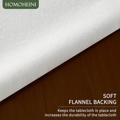 HOMOHEINI Rectangle Table Cloth,100% Waterproof Tablecloth Oil Proof Spill Proof Vinyl Table Cloth, Wipe Clean Plastic Table Cover for Dining, Camping, Indoor and Outdoor 54" x 78",Leaves