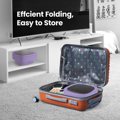 FETIONS Portable Washing Machine, 11L Foldable Washer with 3 Modes, Deep Cleaning for Underwear, Baby Clothes, and