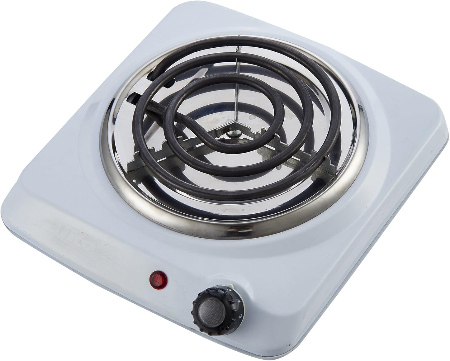 Courant Electric Burner, Single Coiled Portable Hotplate, 1000W, White
