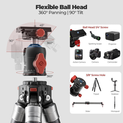 The Real Multi-Tripod 5-in-1- Carbon Fiber Design for Cameras & Smartphones, Tripod, Monopod, Trekking Pole, Desktop Mode – Up to 20kg Payload