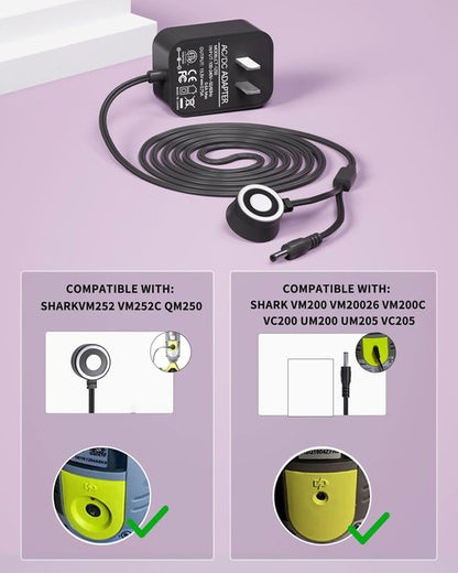 ADRICY Charger for Shark VM252 VM252C QM250 VACMOP Pro Cordless Hard Floor Vacuum Mop Shark VM252 VACMOP Magnetic Charger