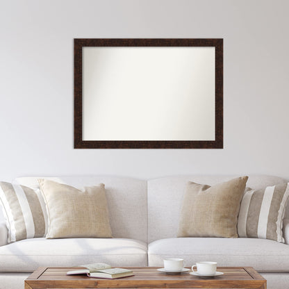 Amanti Art Bronze Wall Mirror 31x42 William Mottled Bronze Narrow Rectangle Bathroom Mirror for Wall Decor Living Room, X-Large Casual Frame, Hangs Horizonally and Vertically, Bathroom Decor,