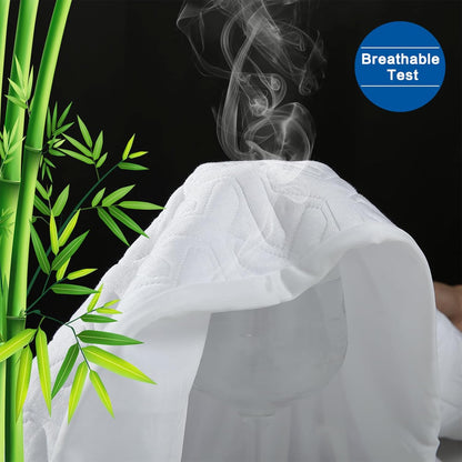 MERITLIFE Premium 100% Waterproof Mattress Protector Cal King Size, Cooling Breathable California Mattress Pad Cover
