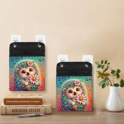 LSQFS Diamond Painting Storage Bag, Foldable Hanging Organizer. Wall-mounted for diamond art & crafts. Home/office/travel storage for makeup, jewelry, pens. Space-saving, portable (No Hooks)