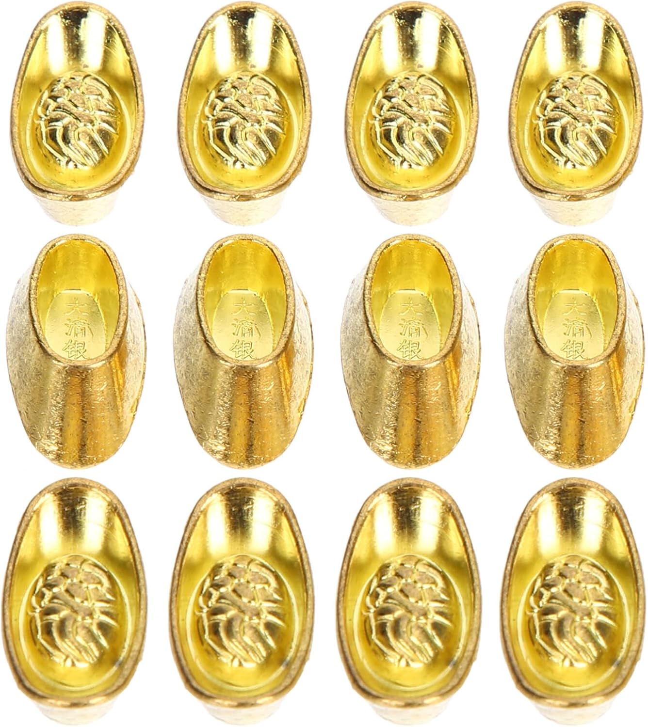 20pcs Chinese Wealth Iron Ingot Home D cor i Ching Feng Shui Citrine Yuan Bao Statue Lucky Money Mini Zinc Alloy