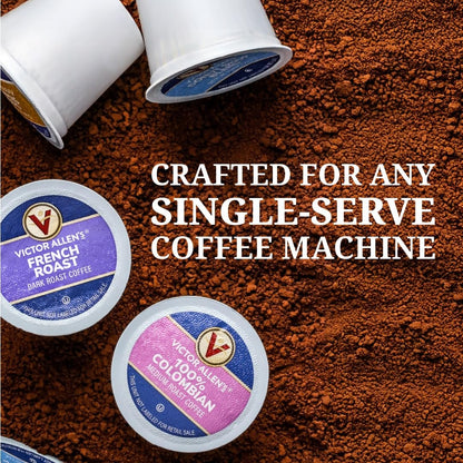 Victor Allen's Coffee French Roast - Dark Roast Single Serve Pods | 200 Count for Keurig K-Cup Brewers