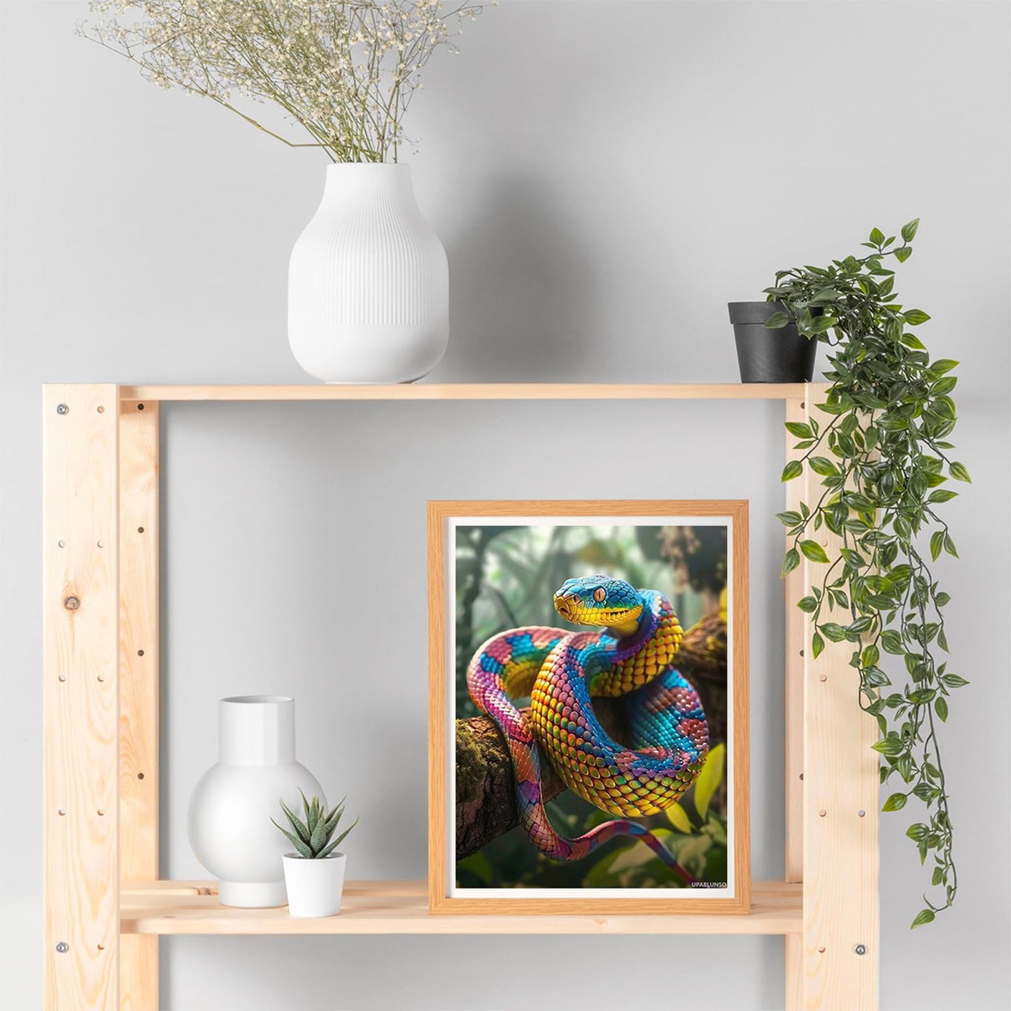 UPABLUNSO Diamond Painting Kits Painted Snake (12x16inch) Full Diamond Canvas DIY Sparkling Gemstone Art Painting, for Room Decor Home Decor Christmas Decor