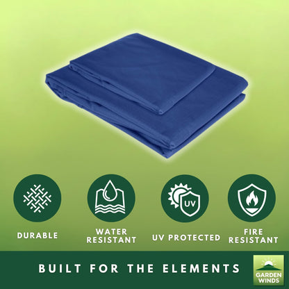 Garden Winds Reinforced RipLock 350 Replacement Canopy Top Cover Compatible with Domed 10’ x 13’ Gazebo Models L-GZ822PCO, D-GZ822PCO - True Navy