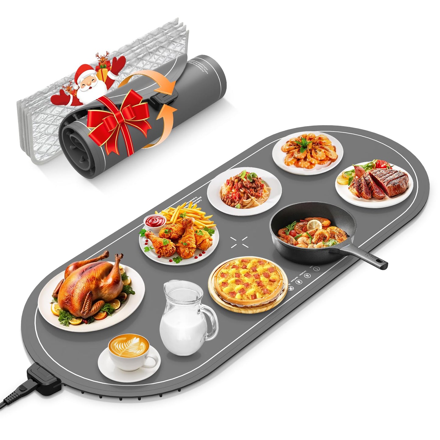 Warming Mat for Food Extra Large,36x16 Food Warming Mats for Countertop,Heating Mat for Food,Silicone Food Warmer Mat,Food Warmers for Parties Buffet,Warming Trays for buffets Party