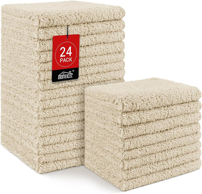 24 Pack, 12x12 Inch, HOMEXCEL Microfiber Washcloths Highly Absorbent and Soft Face Towel, Multi-Purpose Wash Cloths
