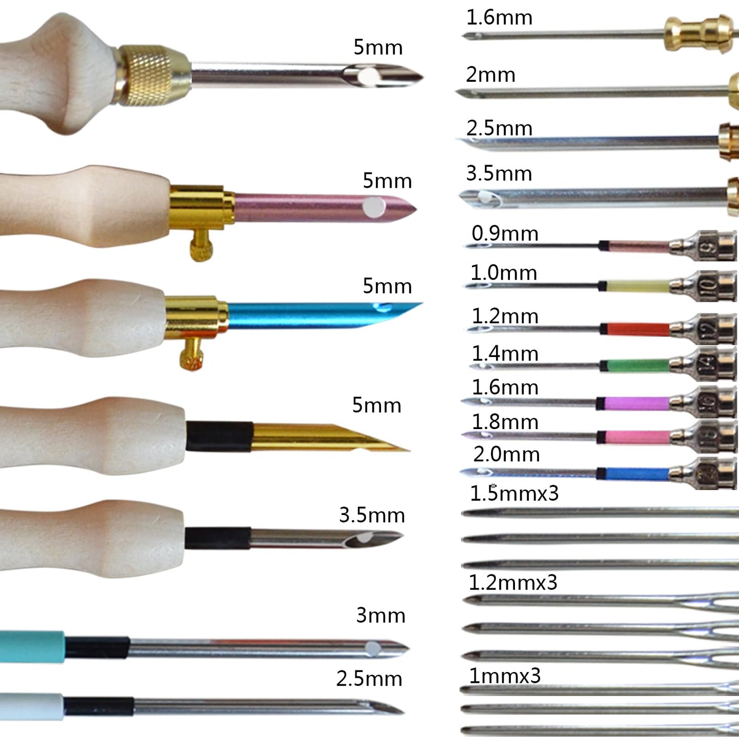 DiaWiew Punch Needle Embroidery Kit - Complete Set for Needle Punching - Includes Adjustable Punch Needle Tool and Wooden Handle Embroidery Pen Set - Ideal for Adults Beginners