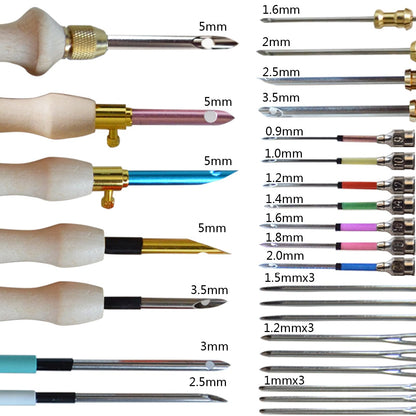 DiaWiew Punch Needle Embroidery Kit - Complete Set for Needle Punching - Includes Adjustable Punch Needle Tool and Wooden Handle Embroidery Pen Set - Ideal for Adults Beginners