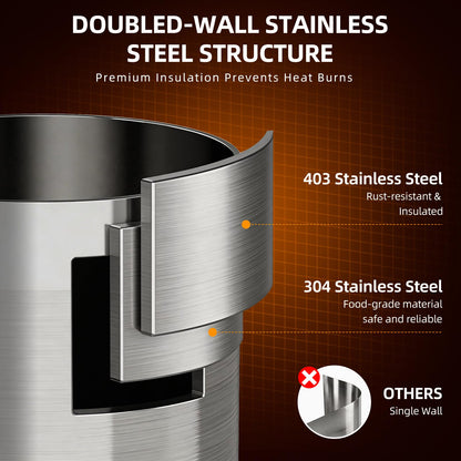 TERUISI Electric Water Boiler, 13L/13.7QT Commercial Hot Water Dispenser, 1500W Hot Water Boiler Urn Beverage Dispenser with Stainless Steel Spigot, Doubled-Wall Insulation, Adjustable Temperature